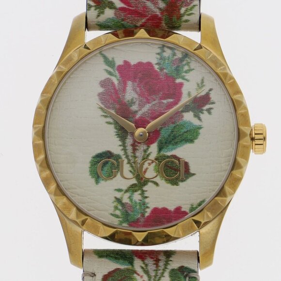 GUCCI Watches 126.4 Gold Plated/leather Quartz - Picture 1 of 7